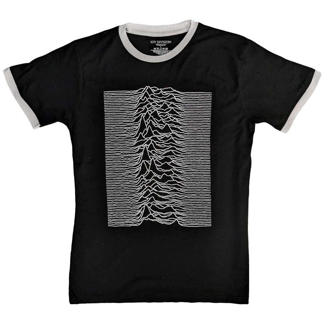 Joy Division Unisex Ringer T-Shirt: Unknown Pleasures (Back Print)