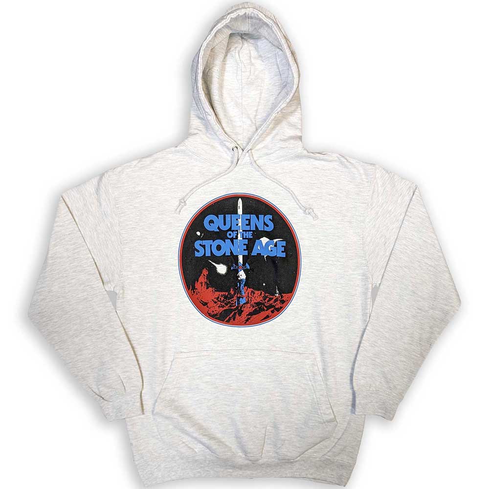 Queens Of The Stone Age Unisex Pullover Hoodie Branca Sword