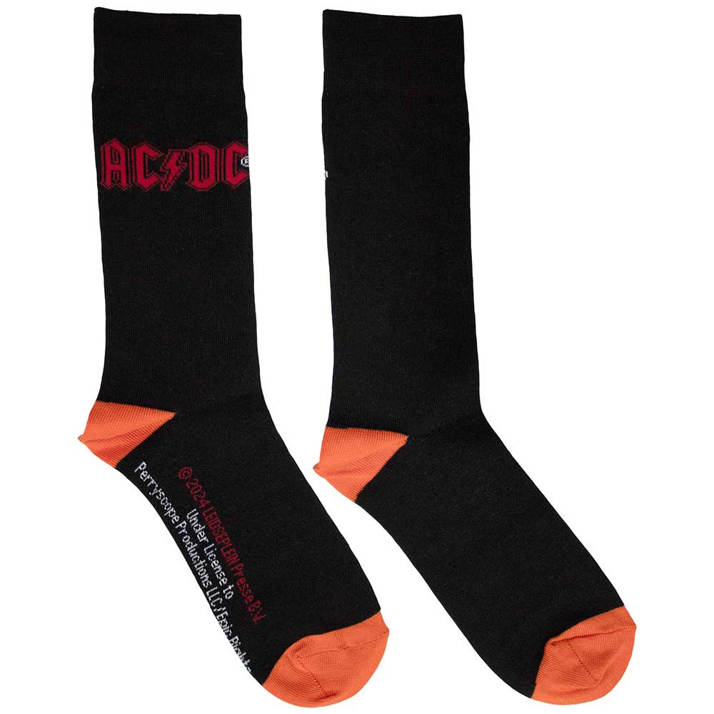 AC/DC Unisex Ankle Socks: Red Logo (UK Size 6 - 11)