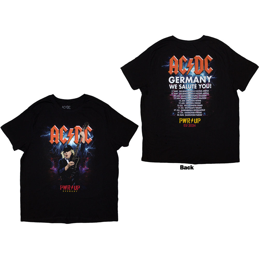 AC/DC Unisex T-Shirt: PWR-UP Germany EU Tour '24 (Back Print & Ex-Tour)