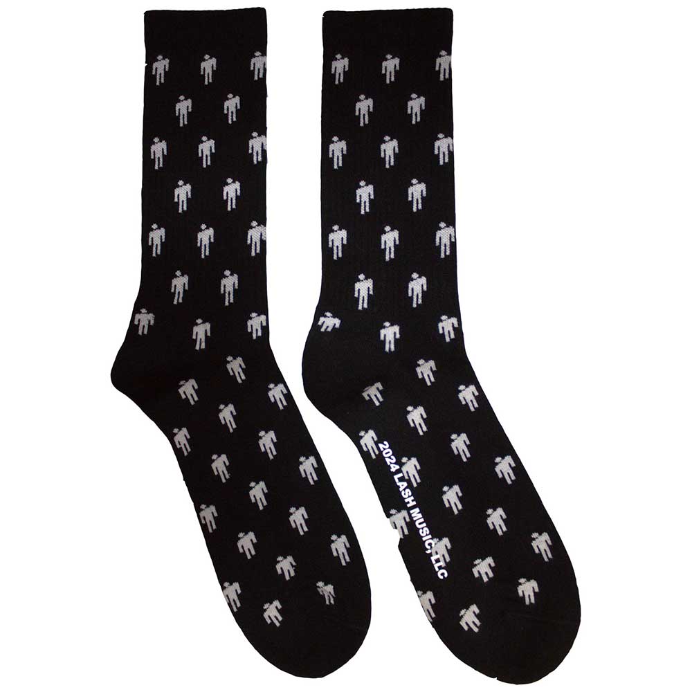 Billie Eilish Unisex Terry Socks: Blohsh Pattern