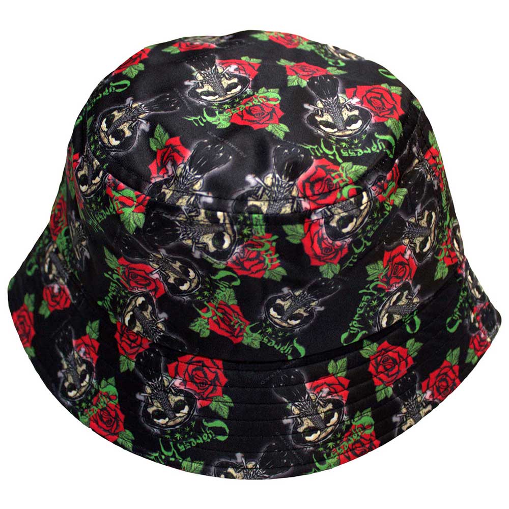 Cypress Hill Unisex Bucket Hat: Skulls & Roses Pattern