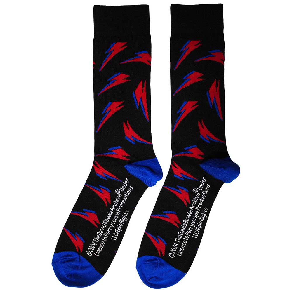 David Bowie Unisex Ankle Socks: Flash Pattern (UK Size 6 - 11)