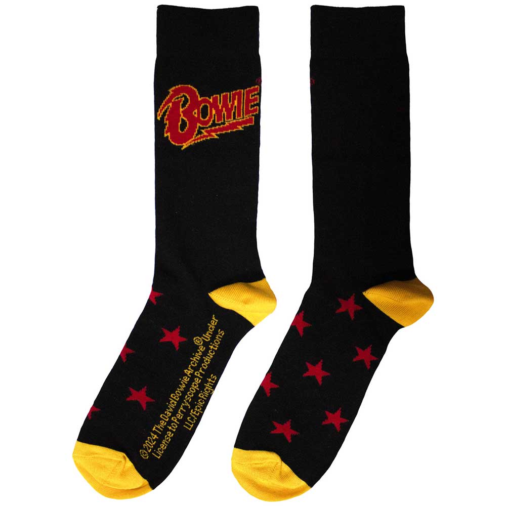 David Bowie Unisex Ankle Socks: Stars (UK Size 6 - 11)