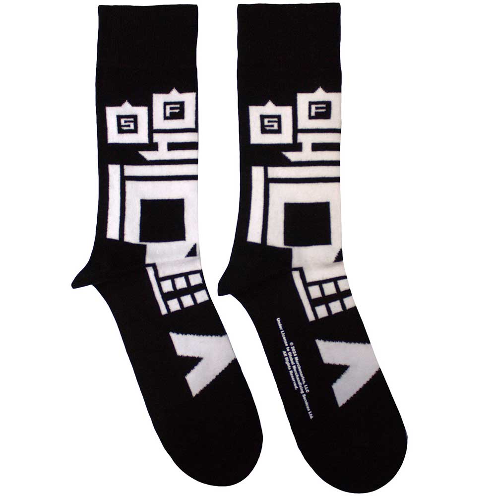 Five Finger Death Punch Unisex Ankle Socks: Pixeled Skull