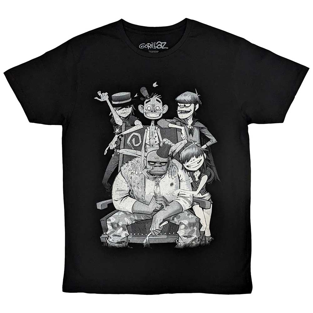 Gorillaz Unisex T-Shirt: George Spray (Back Print)