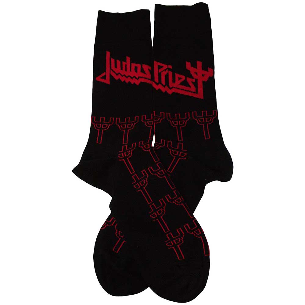 Judas Priest Unisex Ankle Socks: Trident Pattern (UK Size 7 - 11)