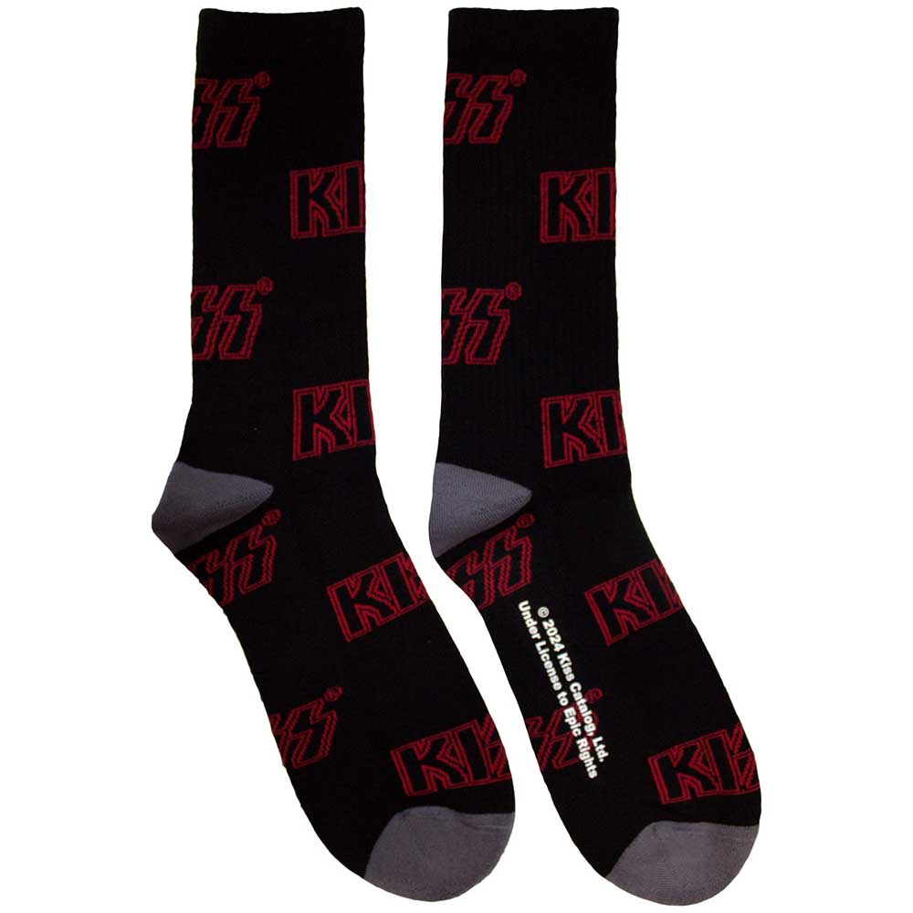 KISS Unisex Terry Socks: Logo Pattern