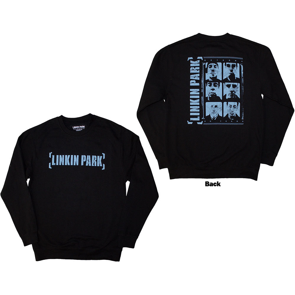 Linkin Park Unisex Sweatshirt: Meteora Portraits (Back Print)