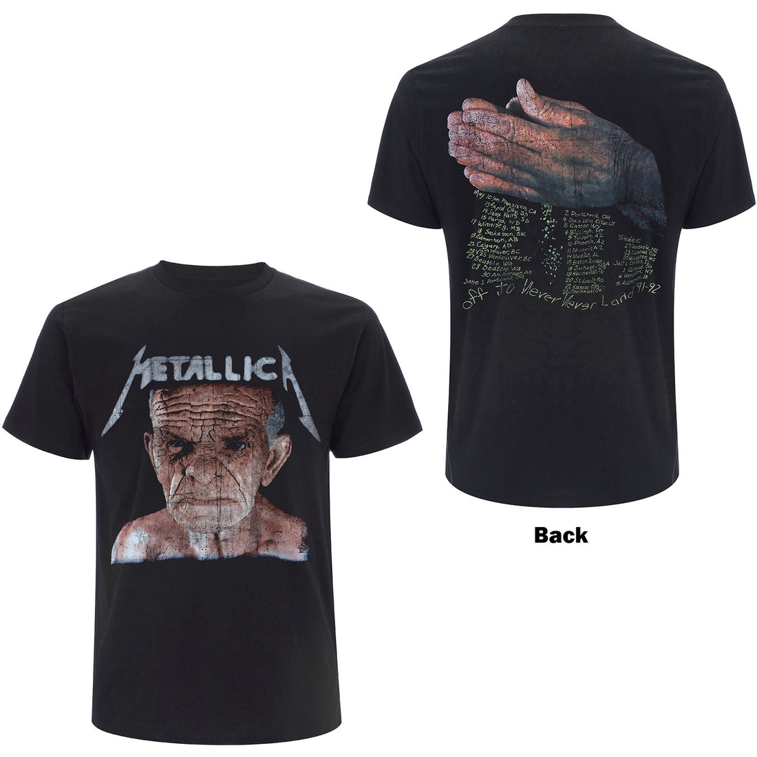 Metallica Unisex T-Shirt: Neverland (Back Print)