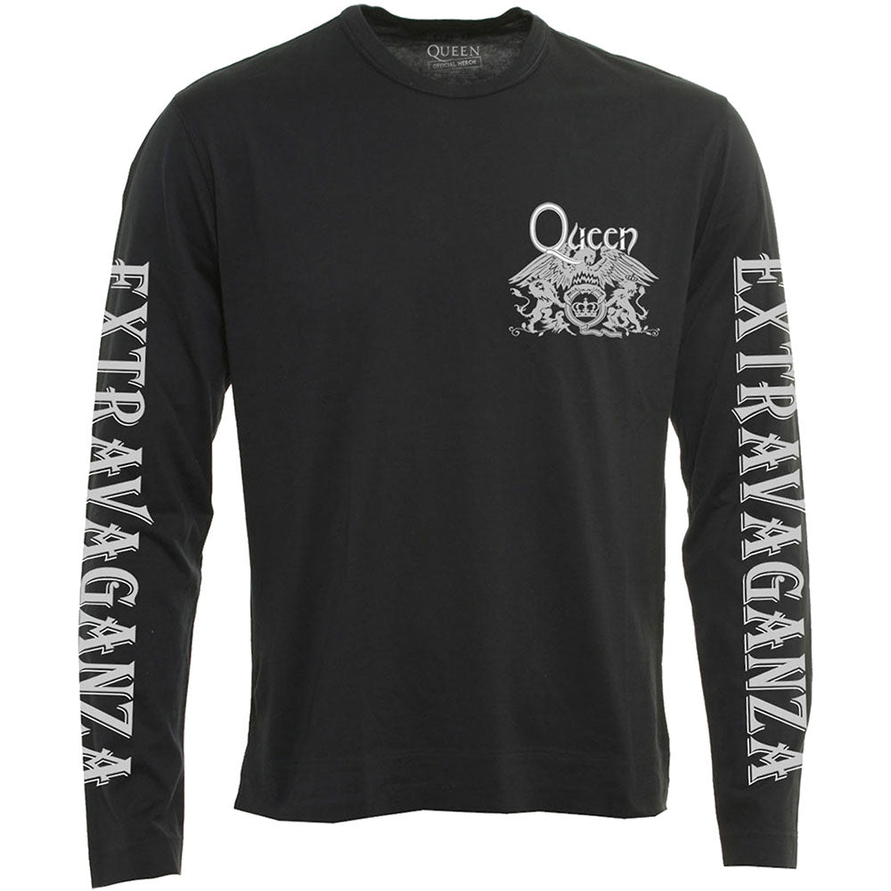 Queen Unisex Long Sleeve T-Shirt: Extravaganza (Sleeve Print)