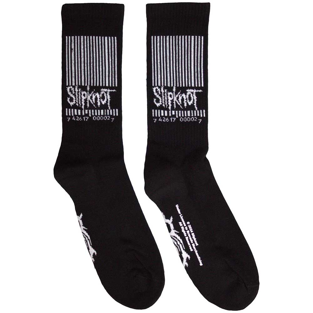 Slipknot Unisex Terry Socks: Barcode & Tribal S