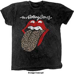 The Rolling Stones Unisex T-Shirt: Leopard Tongue (Wash Collection)