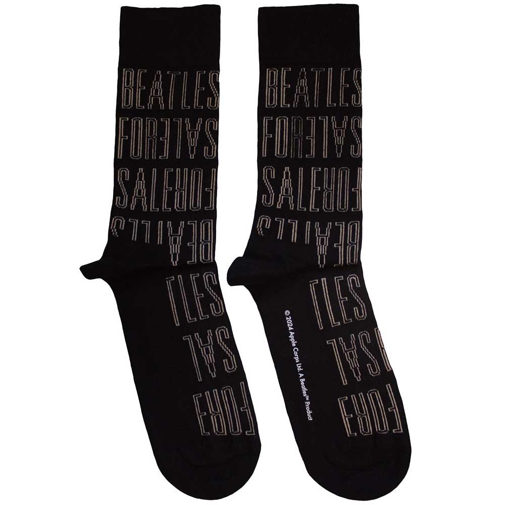 The Beatles Ankle Socks: For Sale Text Outlines Repeat