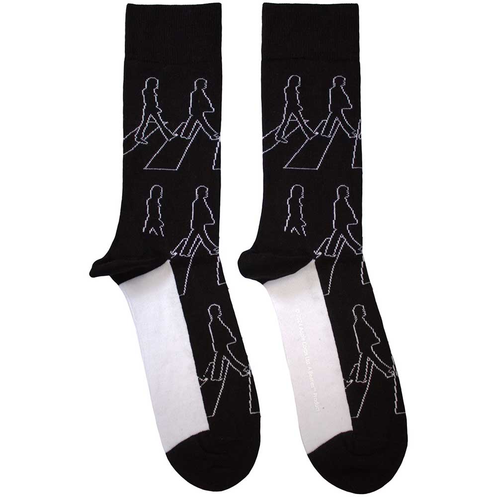 The Beatles Unisex Ankle Socks: Abbey Road Outlines