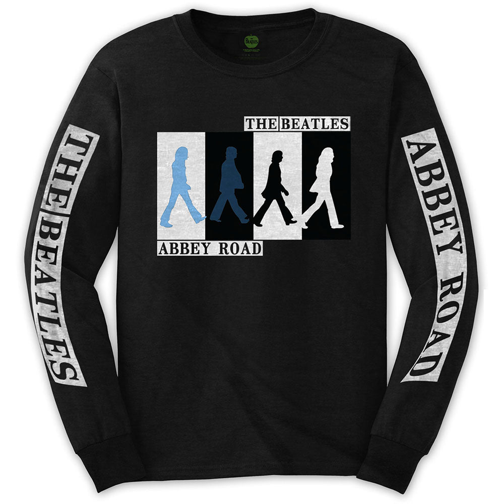 The Beatles Unisex Long Sleeve T-Shirt: Abbey Road Colours Crossing (Sleeve Print)