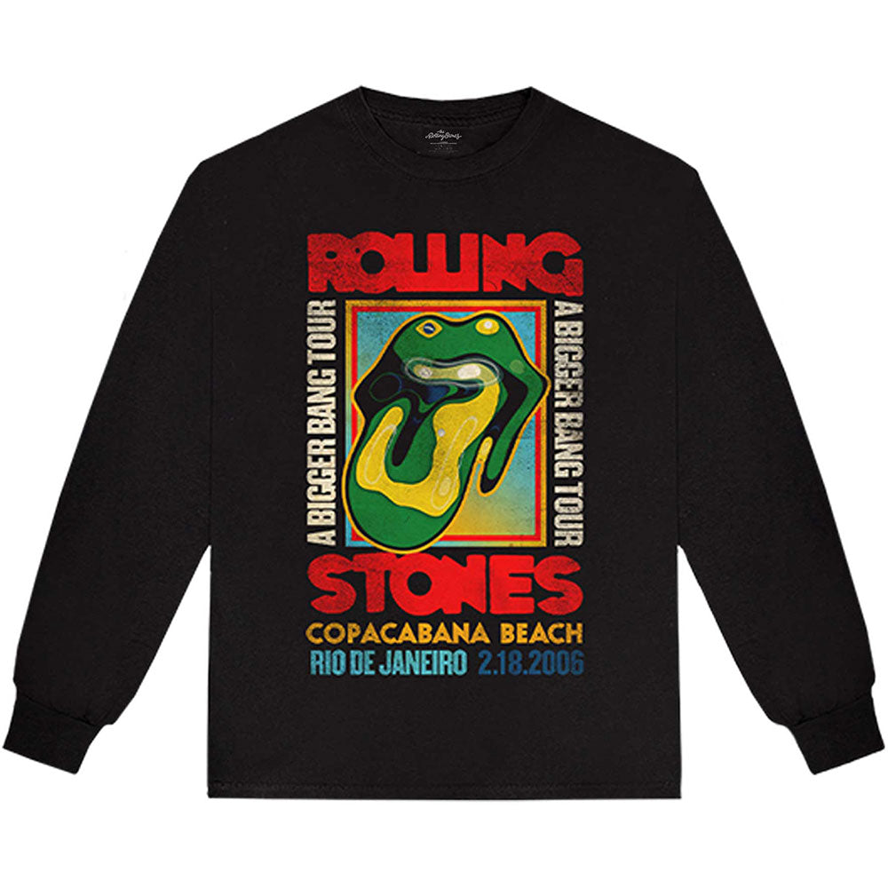 The Rolling Stones Unisex Long Sleeve T-Shirt: Copacabana Beach