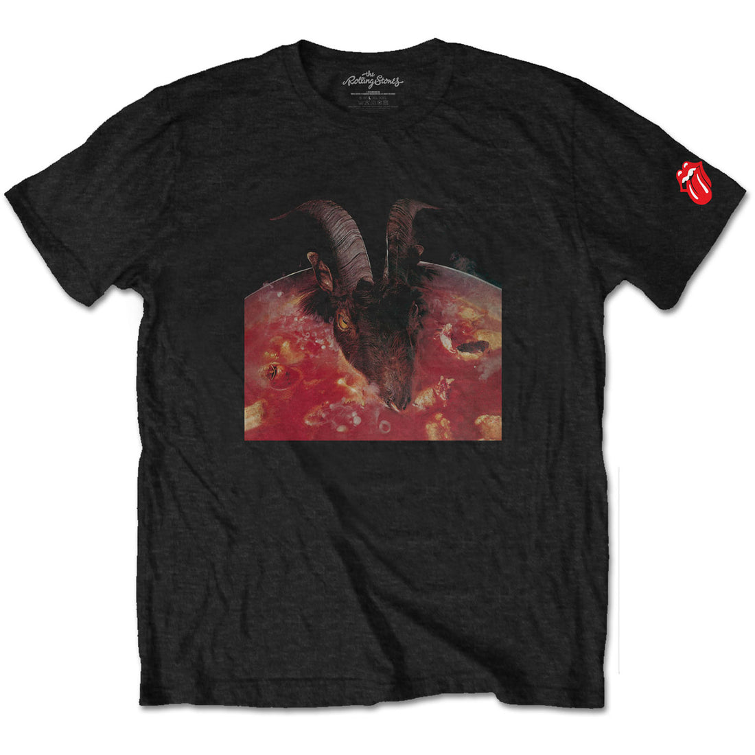 The Rolling Stones Unisex T-Shirt: Goats Head Soup (Sleeve Print)