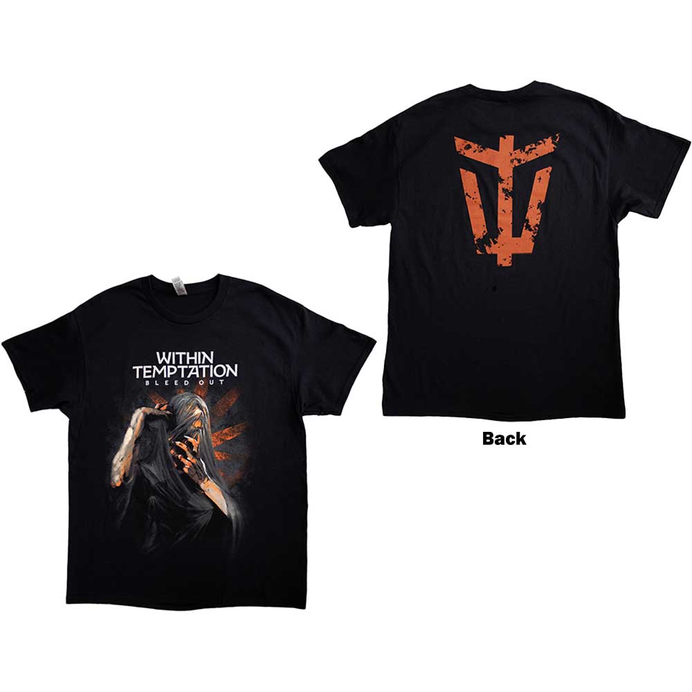 Within Temptation Unisex T-Shirt: Bleed Out Album (Back Print)