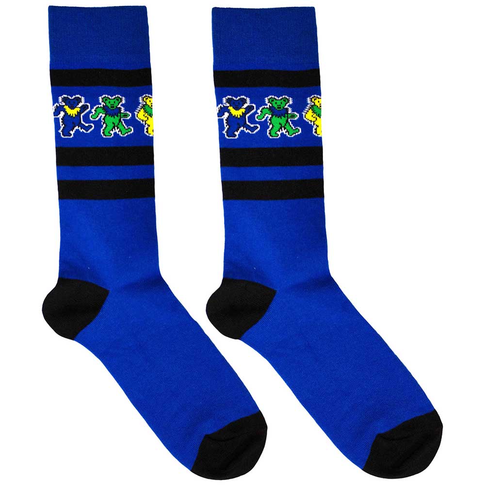 Grateful Dead Unisex Ankle Socks: Dancing Bears Stripe (UK Size 6 - 11)