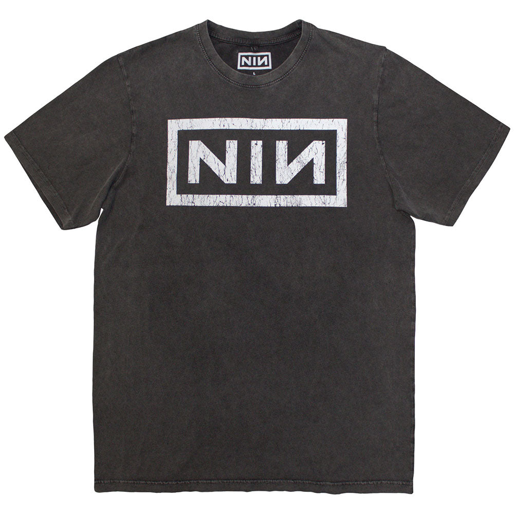 Nine Inch Nails Unisex Stone Wash T-Shirt: Classic Logo