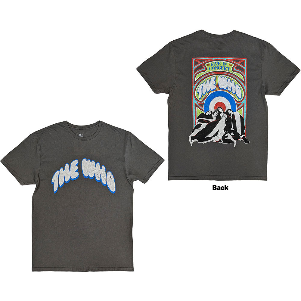 The Who Unisex T-Shirt: Flag Cartoon (Back Print)