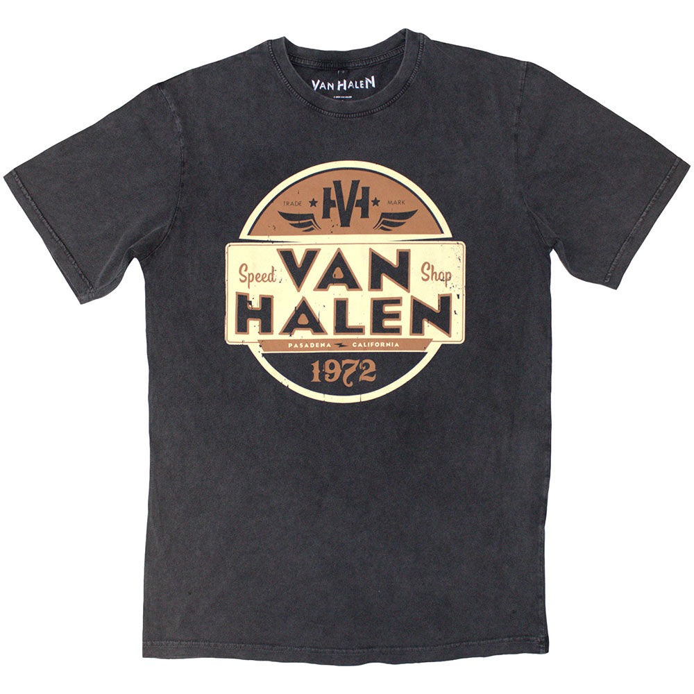 Van Halen Unisex Stone Wash T-Shirt: Speed Shop