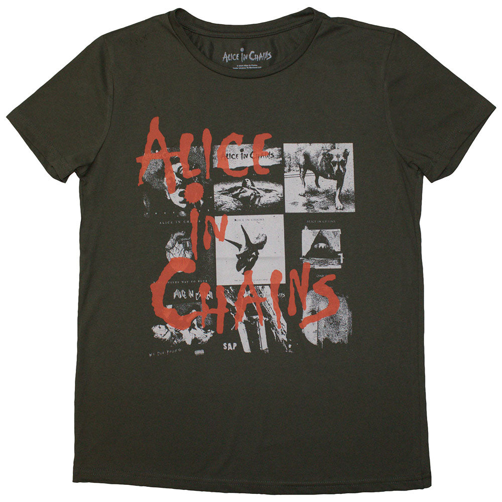 Alice In Chains Ladies T-Shirt: Albums Montage