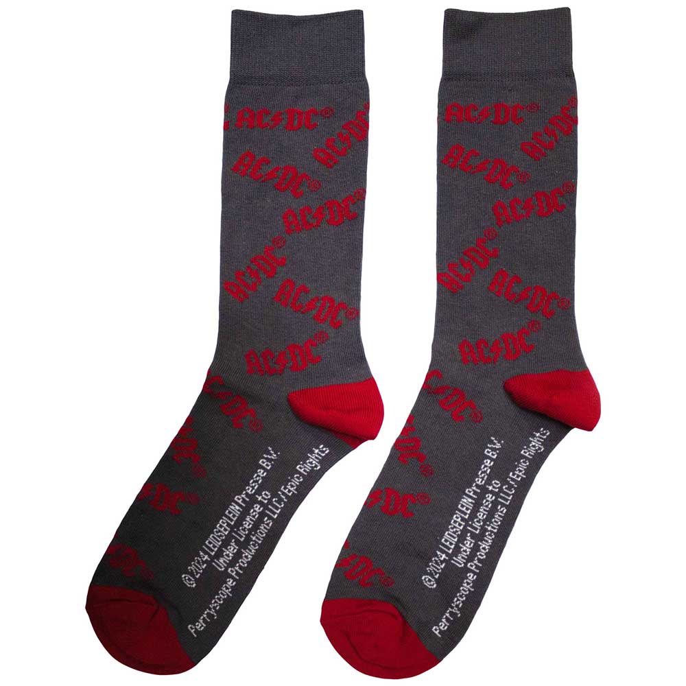 AC/DC Unisex Ankle Socks: Logo Pattern (UK Size 6 - 11)