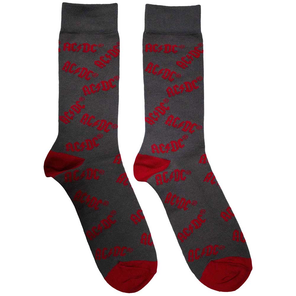 AC/DC Unisex Ankle Socks: Logo Pattern (UK Size 6 - 11)