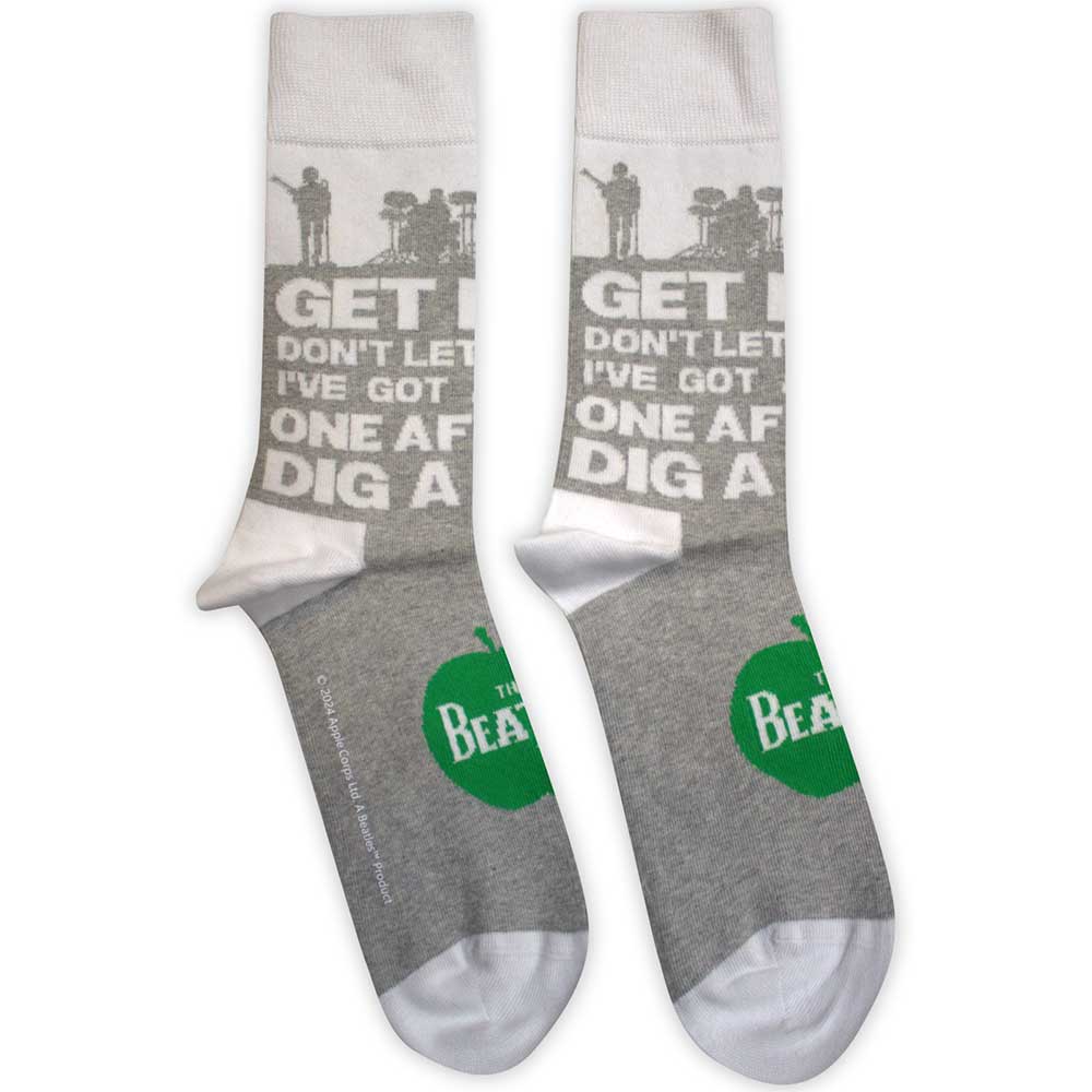 The Beatles Unisex Ankle Socks: Rooftop Silhouettes & Apple