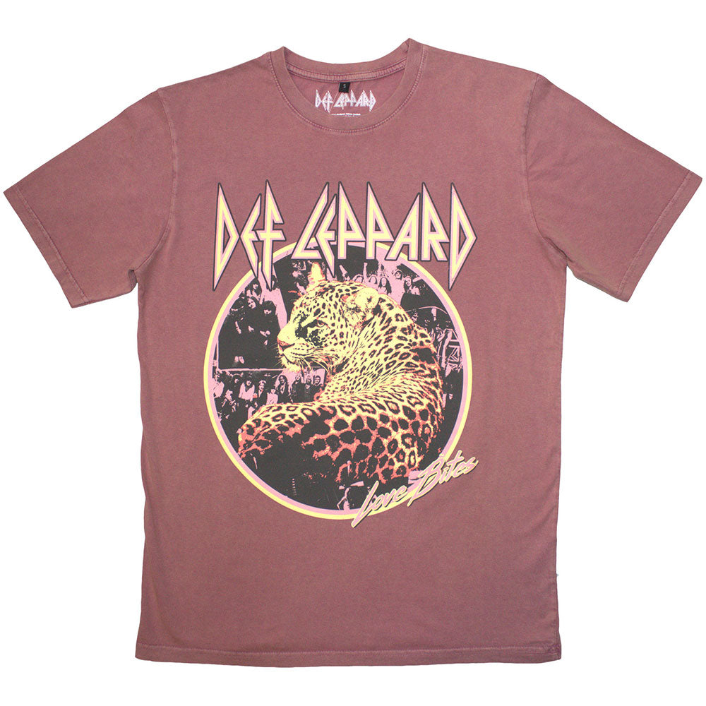 Def Leppard Unisex Stone Wash T-Shirt: Love Bites