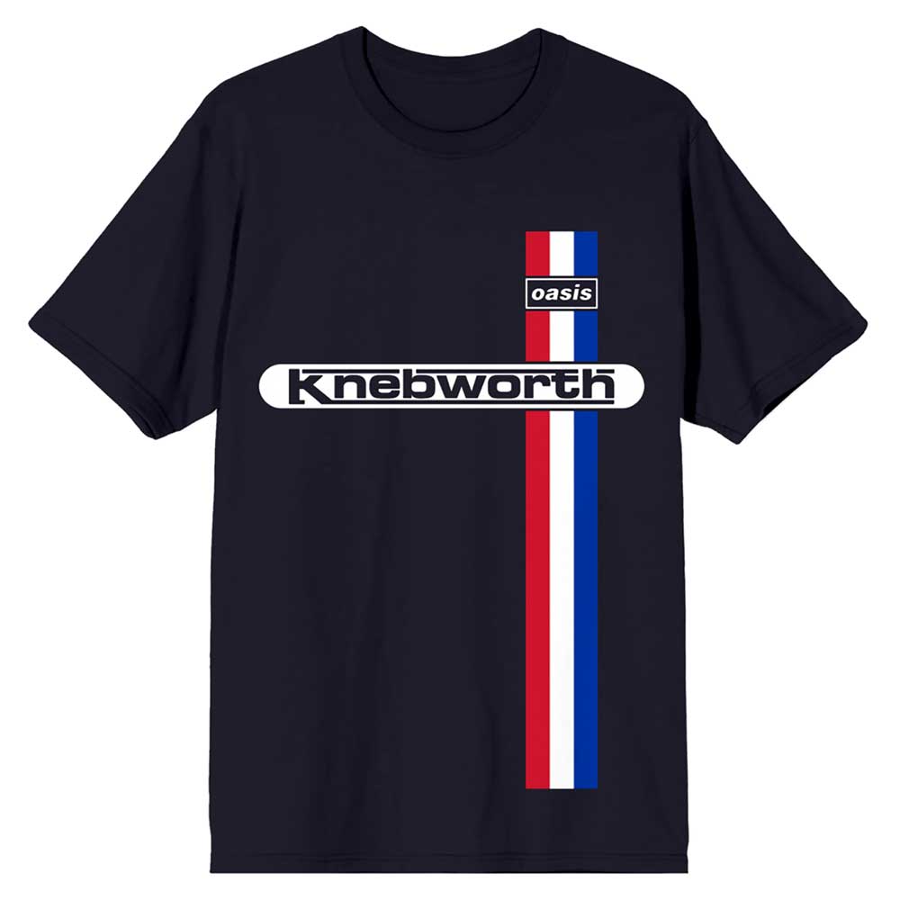 Oasis Unisex T-Shirt: Knebworth Vertical Stripe