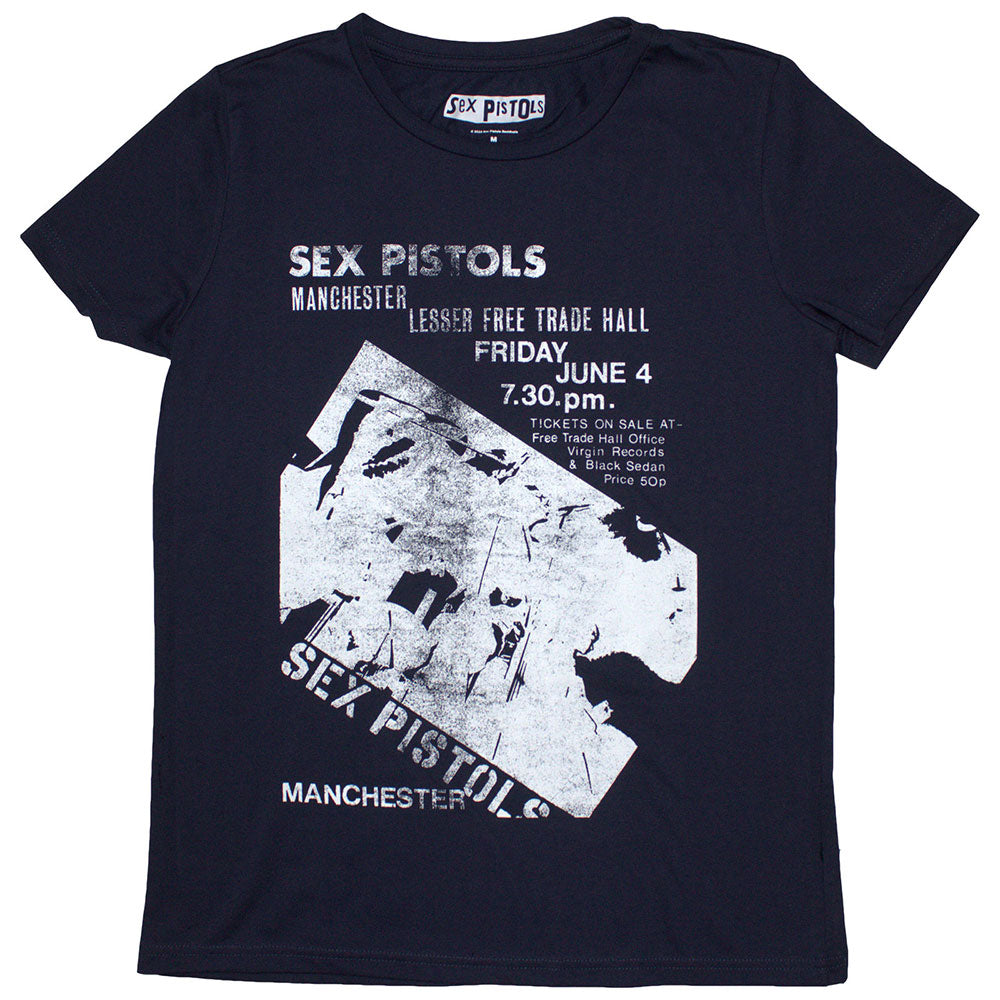 The Sex Pistols Ladies T-Shirt: Manchester Flyer