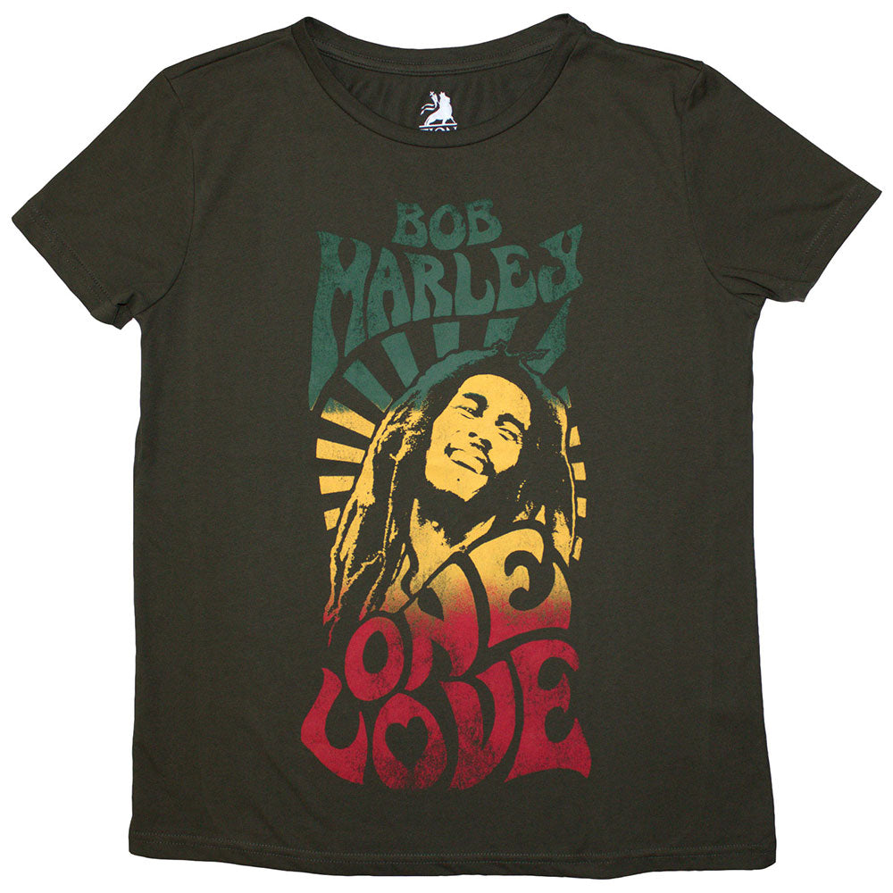 Bob Marley Unisex Stone Wash T-Shirt: One Love Gradient