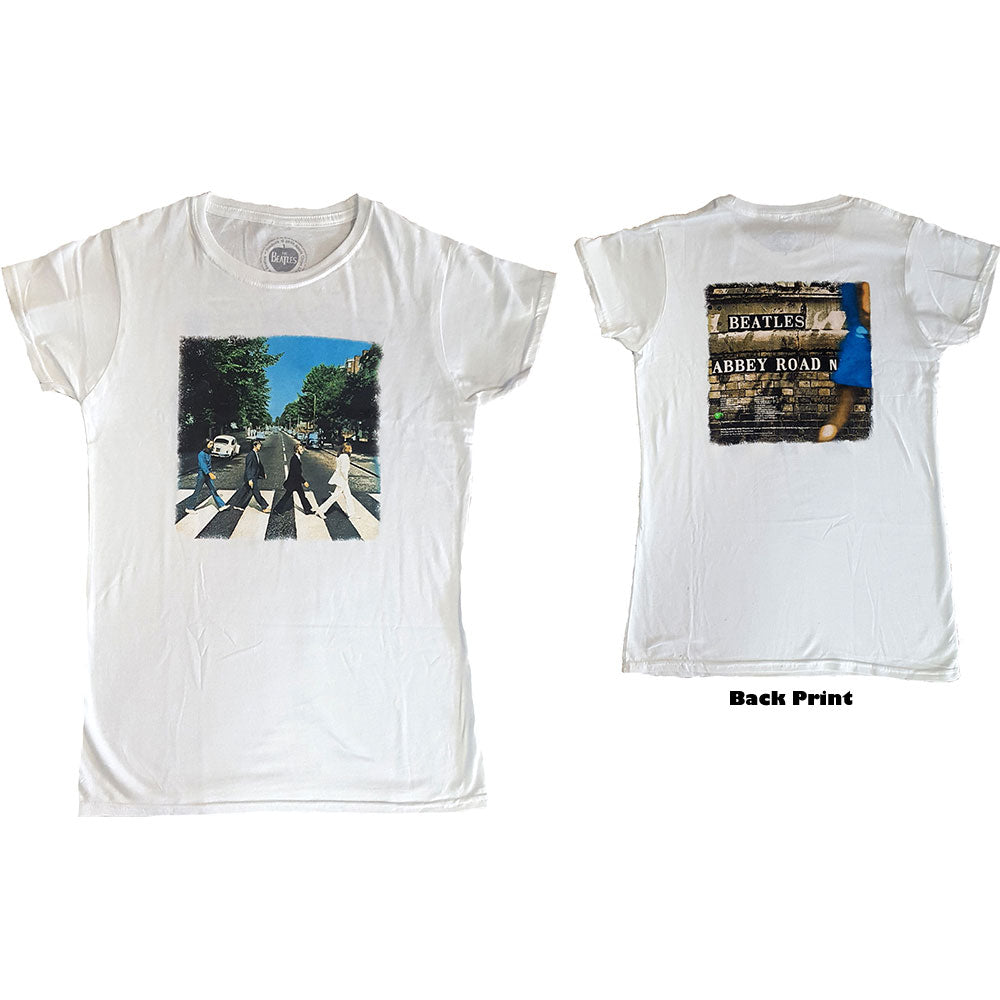 The Beatles Ladies T-Shirt: Abbey Road (Back Print)